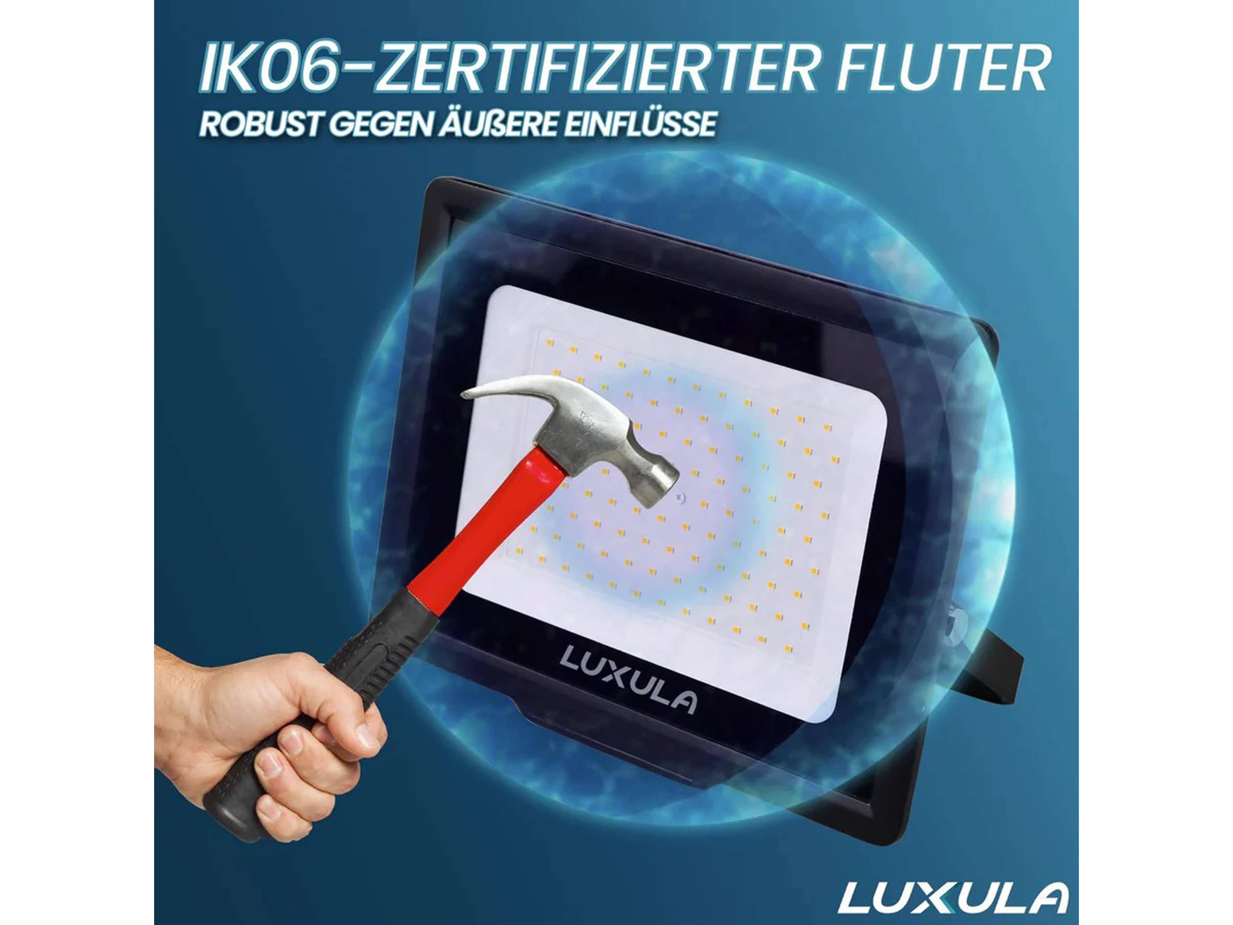 LUXULA LED-Fluter, EEK: F, 10W, 1000lm, 3000K, schwarz
