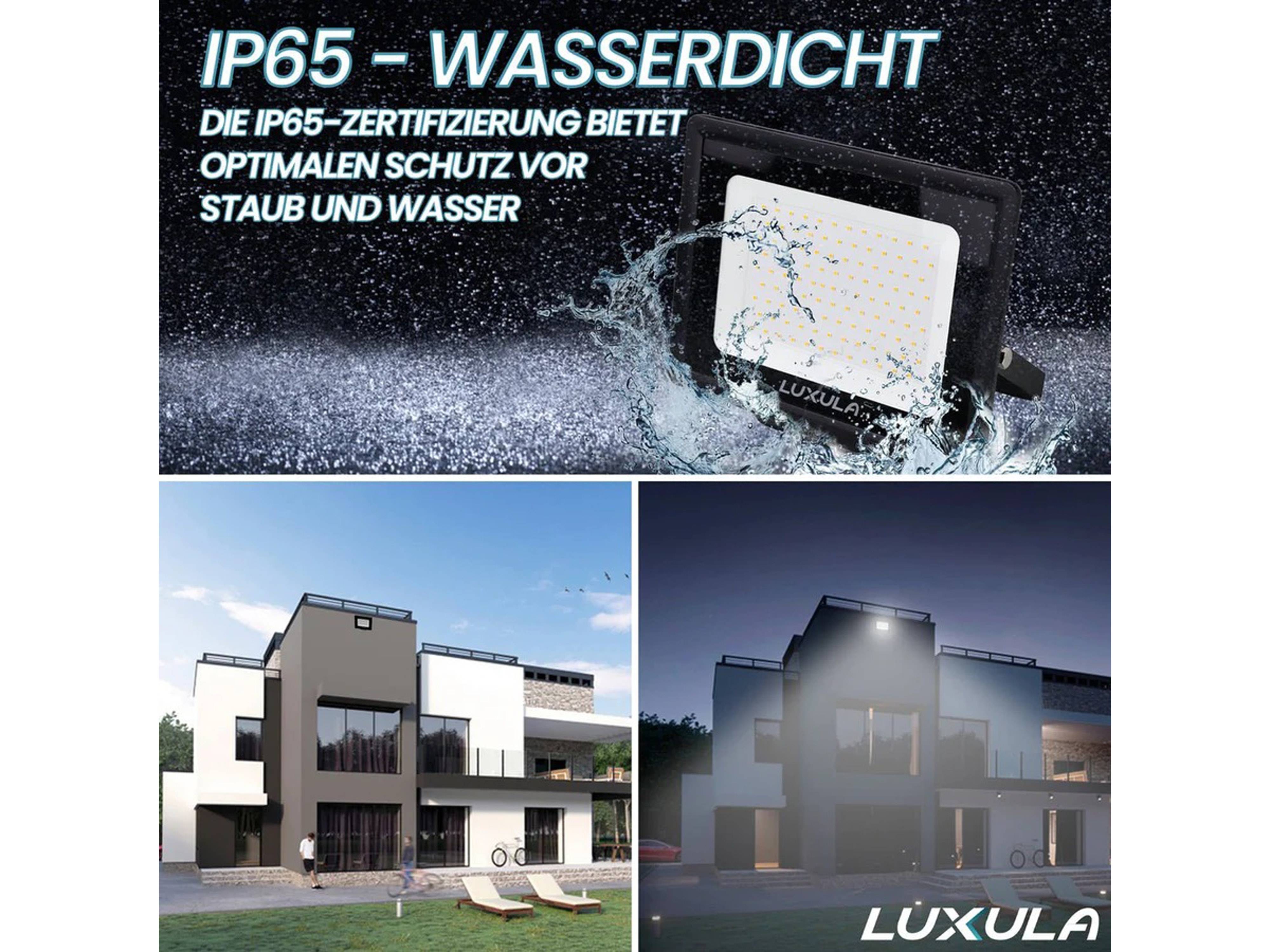 LUXULA LED-Fluter, EEK: F, 10W, 1000lm, 3000K, schwarz