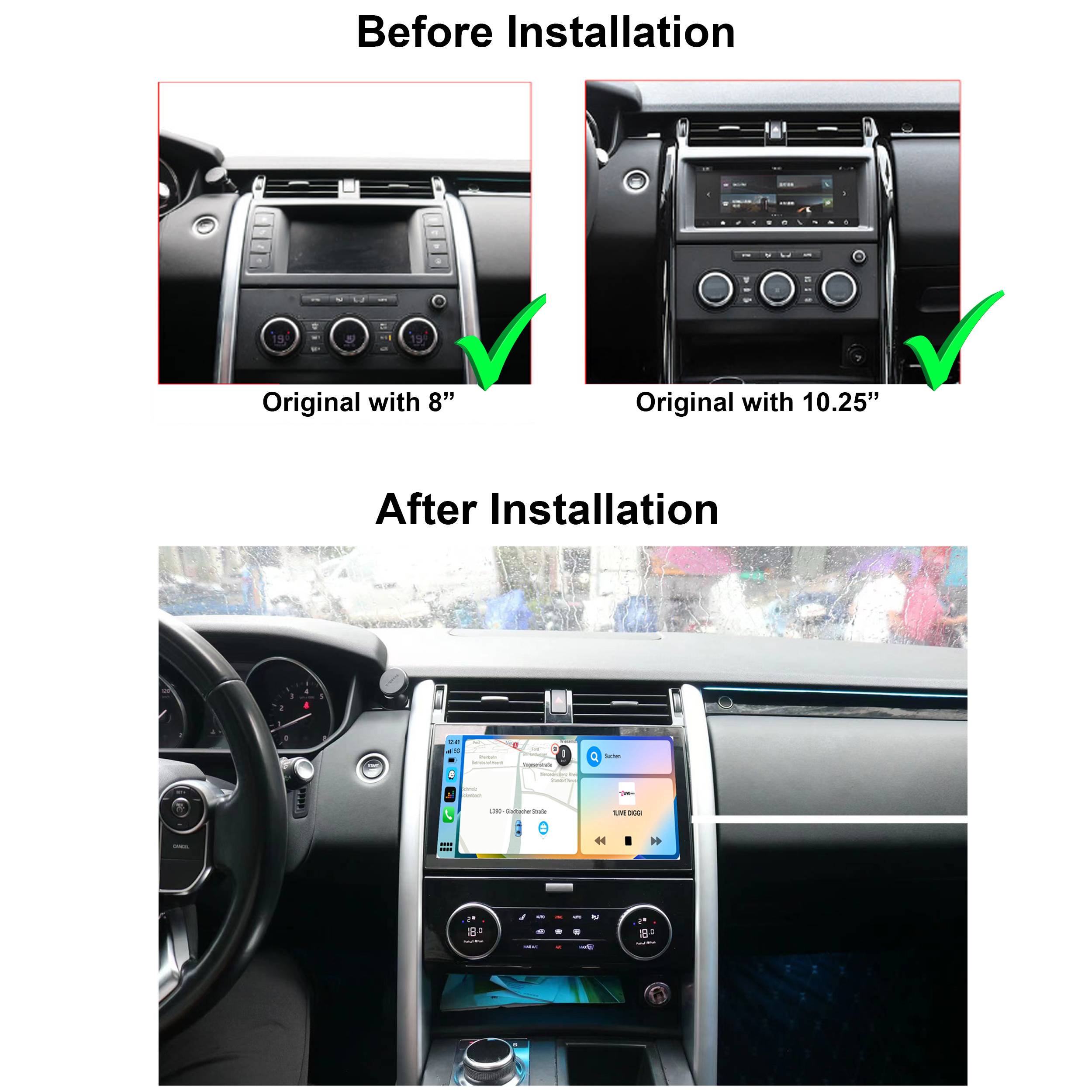 Für Land Rover Discovery 5 17-20 12.3"Touchscreen Android GPS Navigation CarPlay
