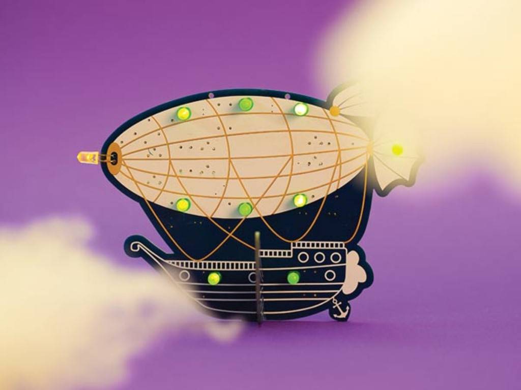 Lötbausatz, Zeppelin, im Retro-Design