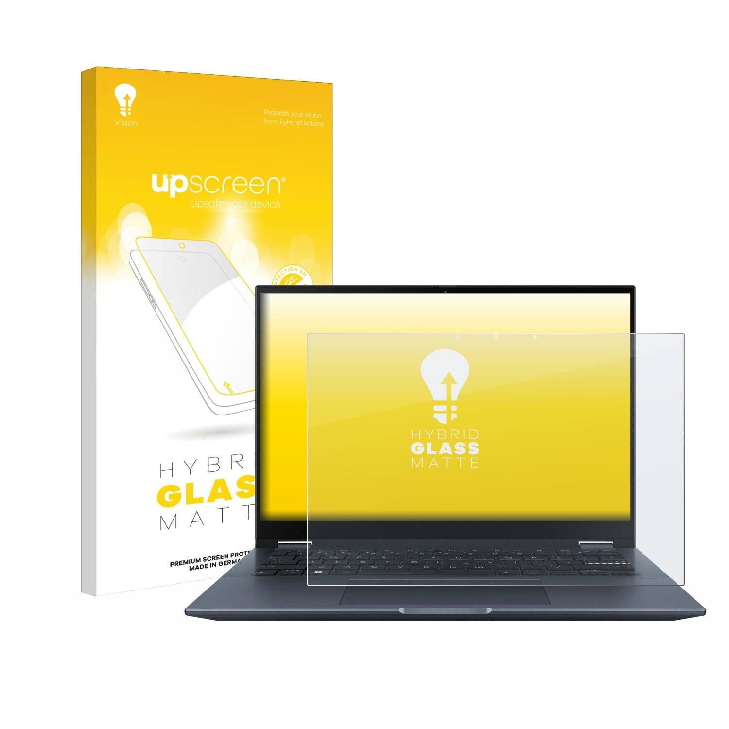 upscreen Hybrid Glas Matt Panzer-Folie für ASUS Vivobook S 14 Flip