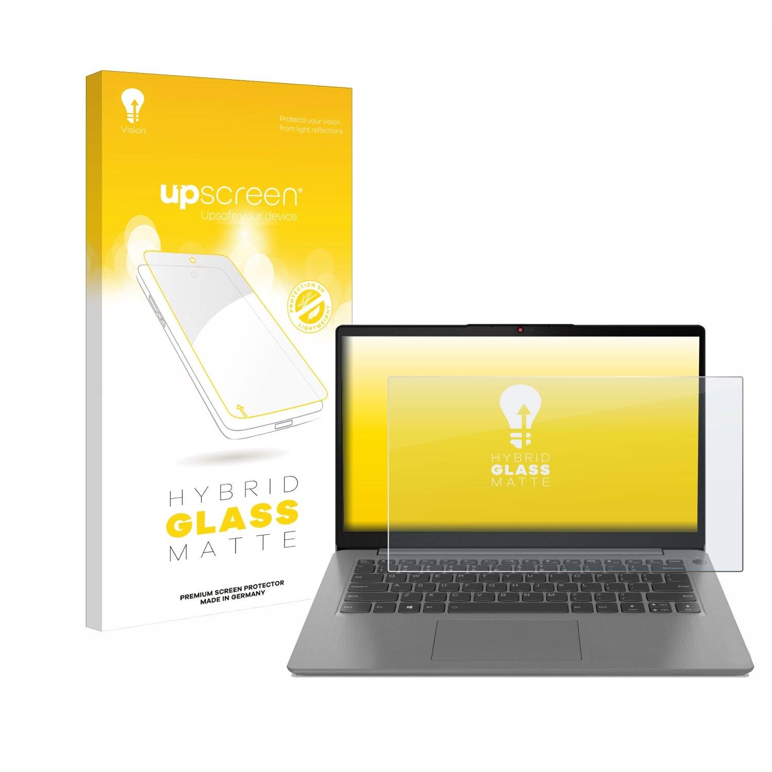 upscreen Hybrid Glas Matt Panzer-Folie für Lenovo IdeaPad Slim 3 Gen 8