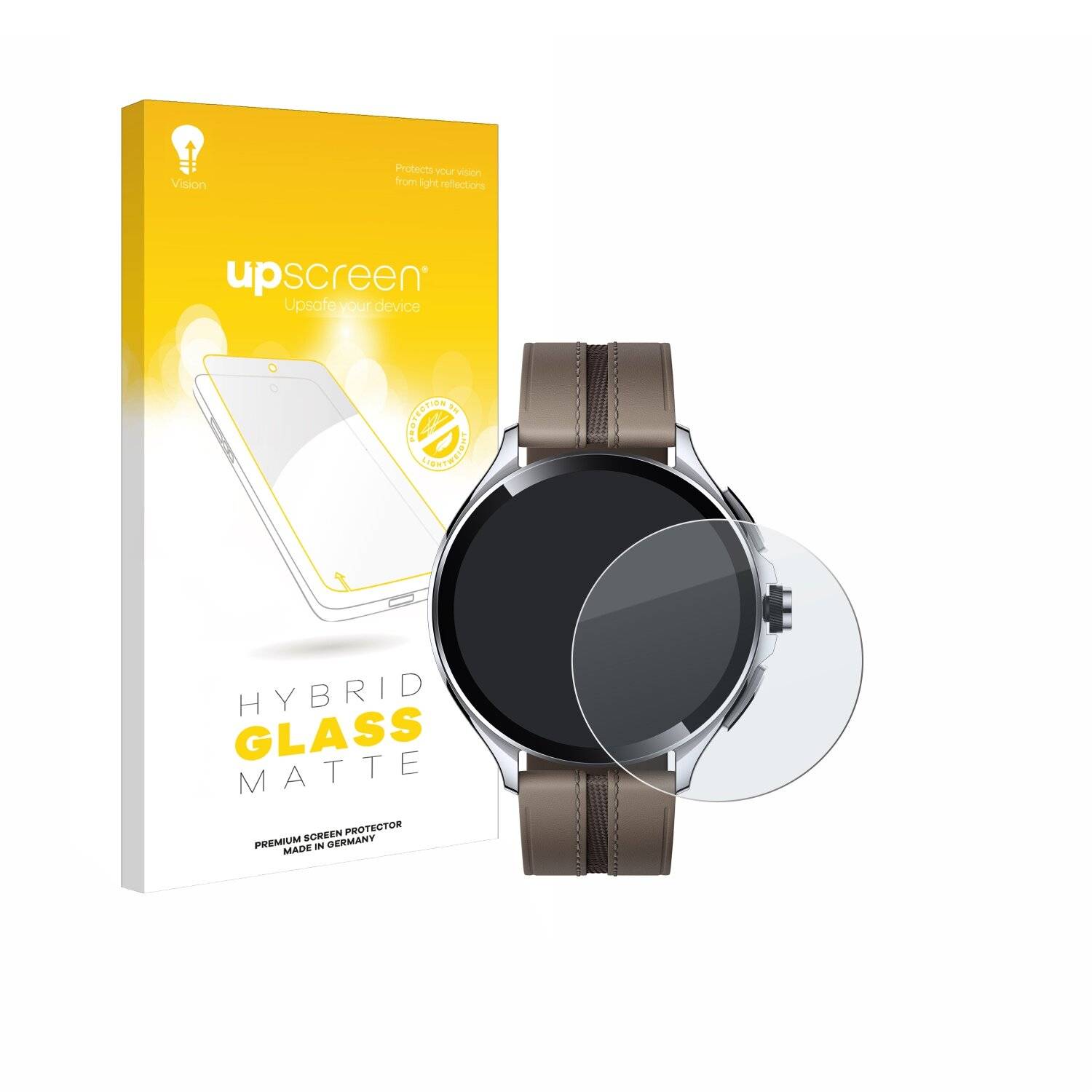 upscreen Hybrid Glas Matt Panzer-Folie für Xiaomi Watch 2