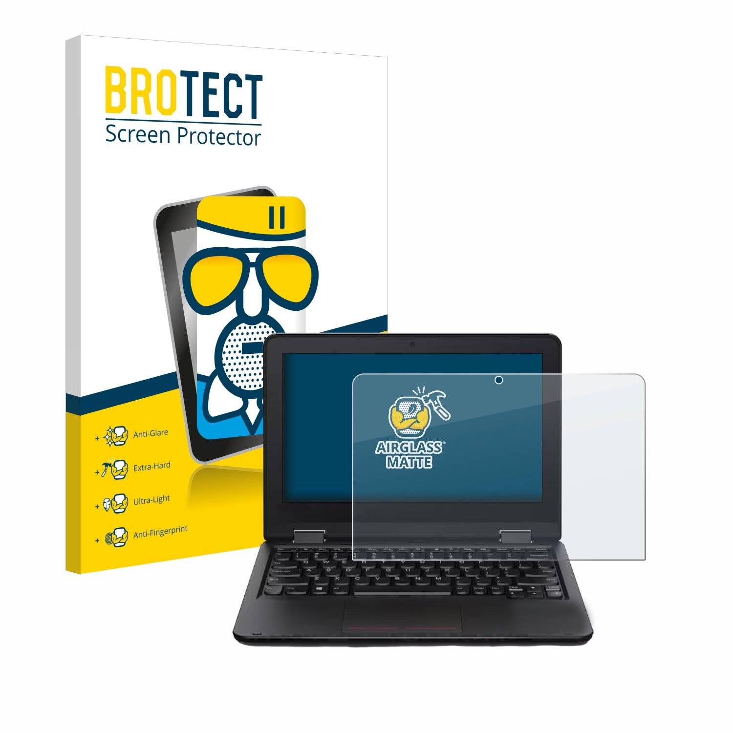 BROTECT AirGlass Matt Glas Panzer Folie für Lenovo ThinkPad Yoga 11e