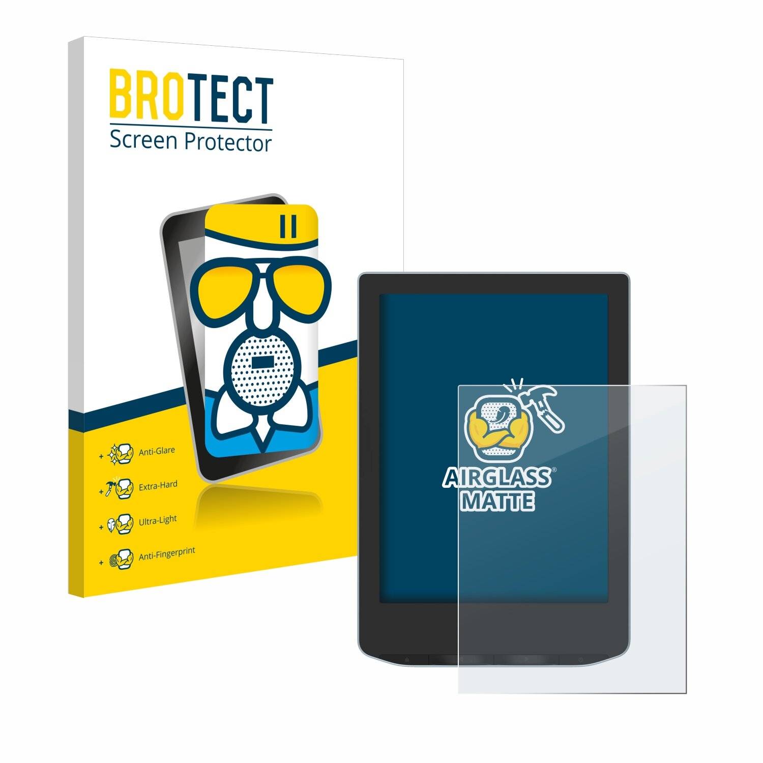 BROTECT AirGlass Matt Glas Panzer Folie für PocketBook