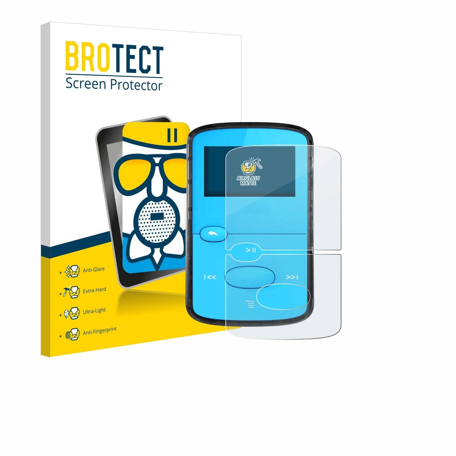 BROTECT AirGlass Matt Glas Panzer Folie für SanDisk Clip