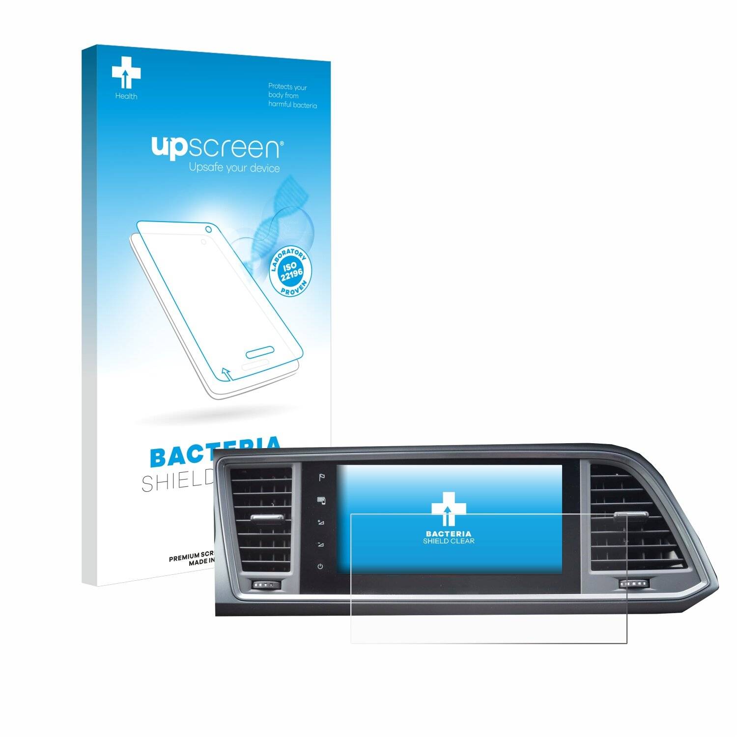 upscreen Bacteria Shield Schutzfolie für Seat Ateca Style 2021 Infotainment System 9.2 -