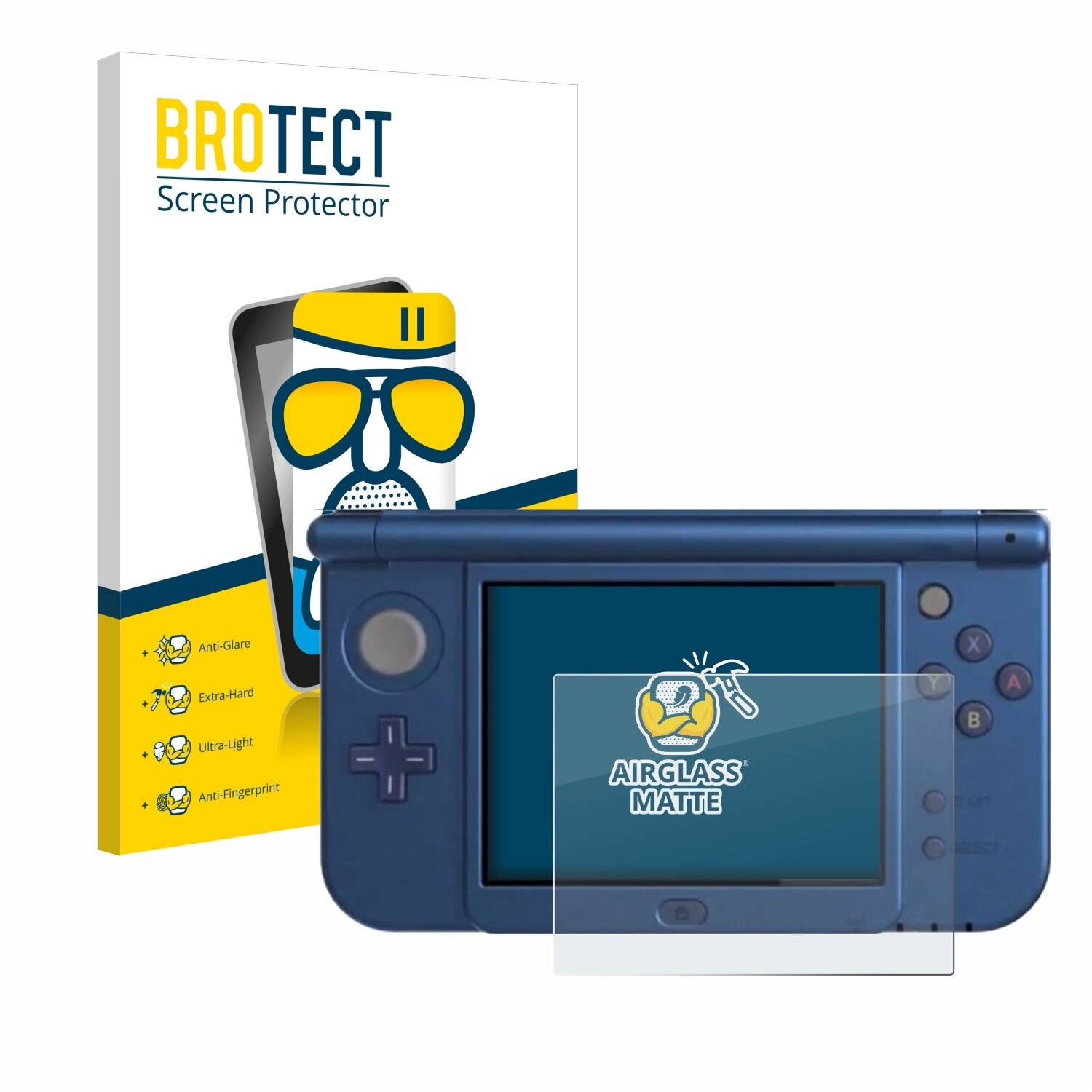 BROTECT AirGlass Matt Glas Panzer Folie für Nintendo New 3DS XL (Unteres