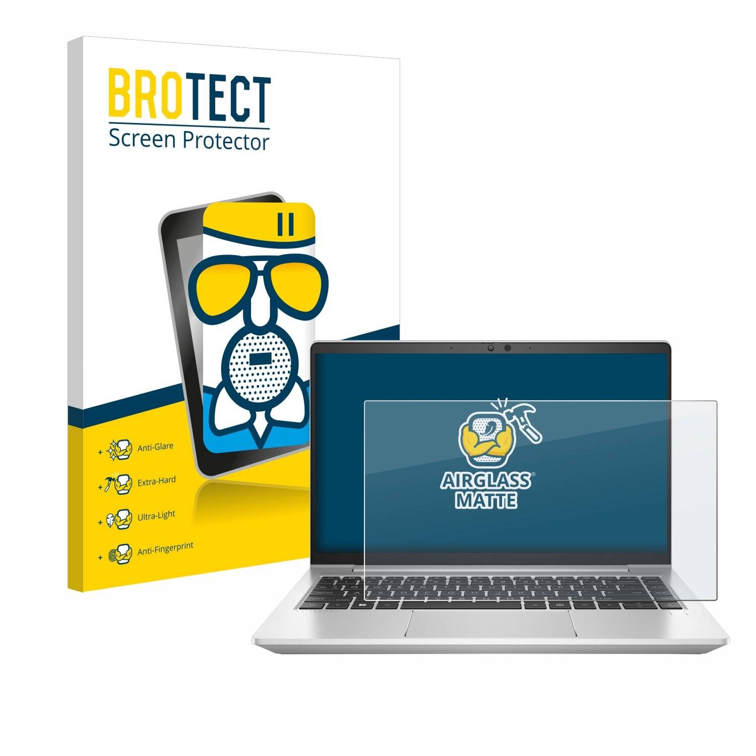 BROTECT AirGlass Matt Glas Panzer Folie für HP EliteBook 645