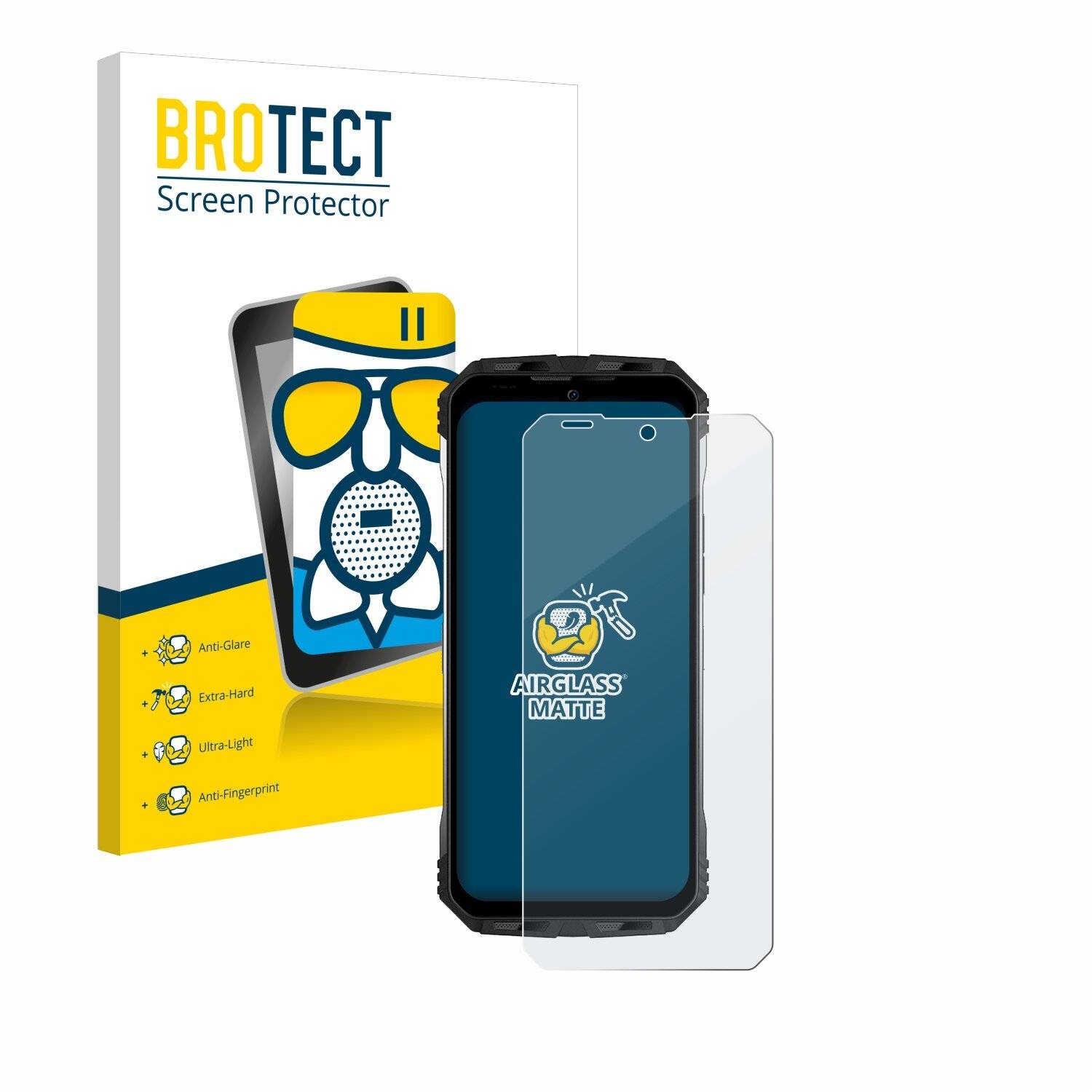BROTECT AirGlass Matt Glas Panzer Folie für Doogee S100 Helio