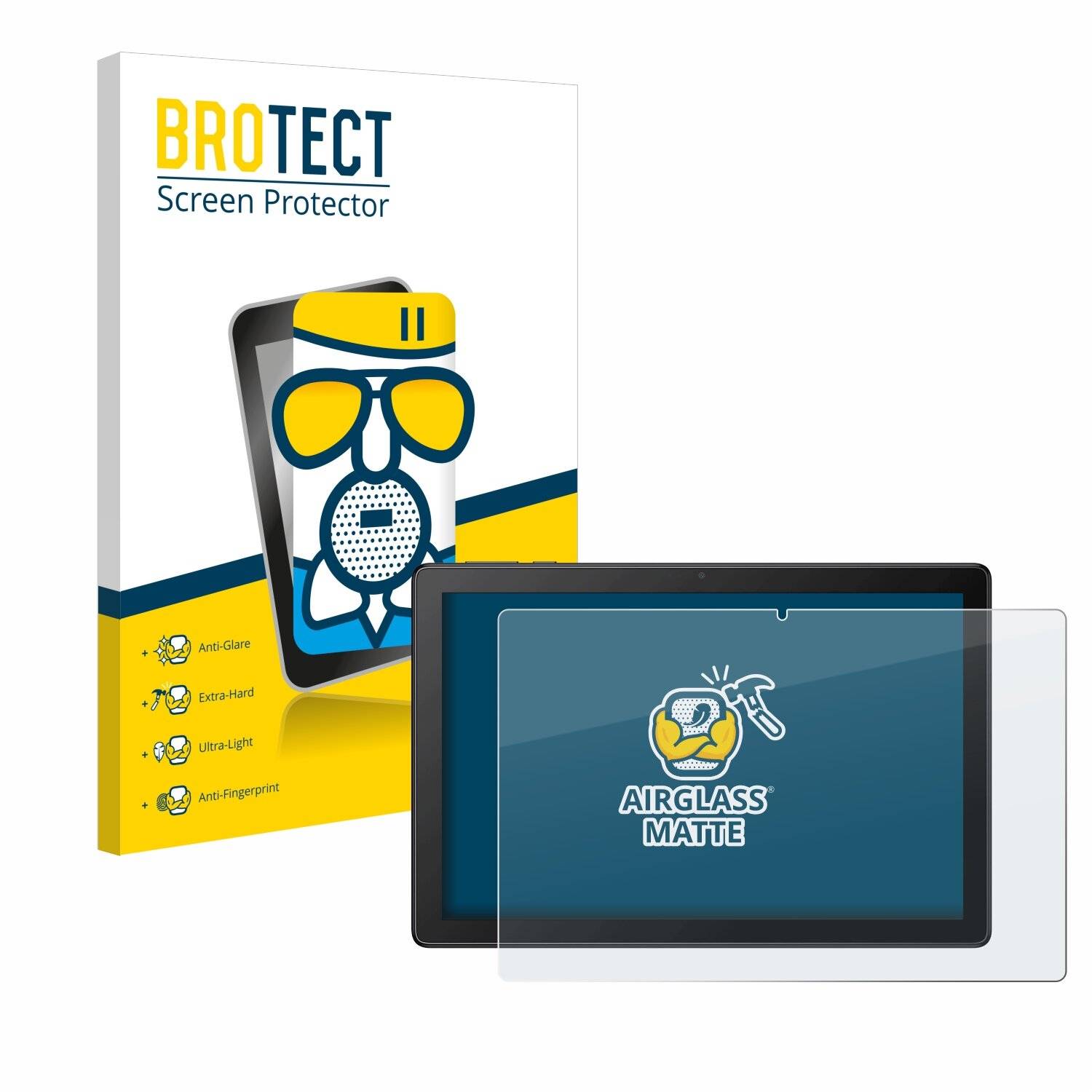 BROTECT AirGlass Matt Glas Panzer Folie für Alcatel 3T10