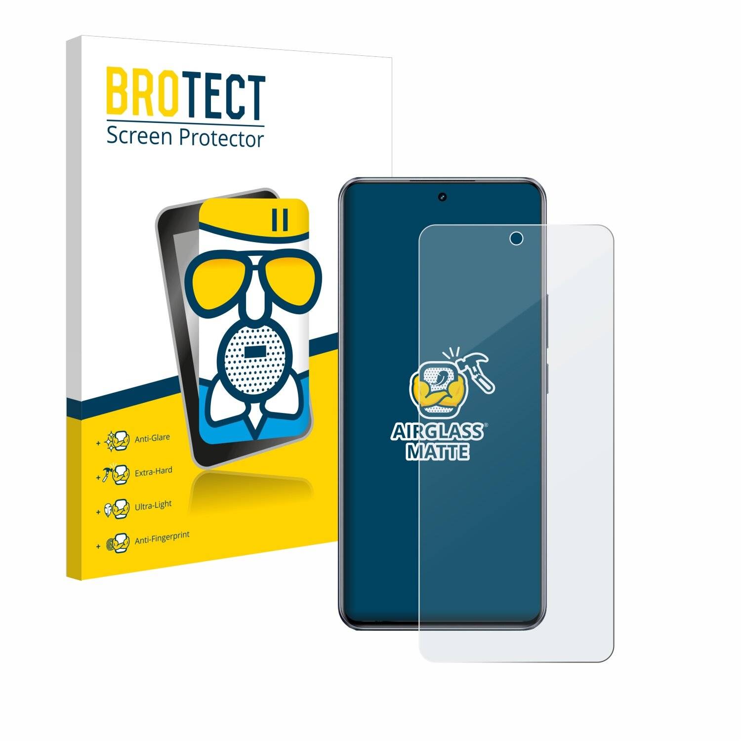 BROTECT AirGlass Matt Glas Panzer Folie für realme GT5