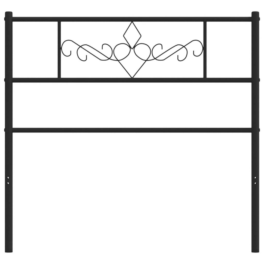vidaXL Kopfteil Metall Schwarz 90 cm