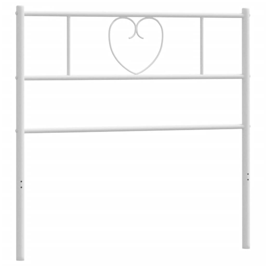 vidaXL Kopfteil Metall Weiß 75 cm