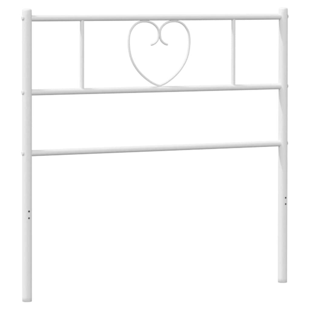 vidaXL Kopfteil Metall Weiß 75 cm