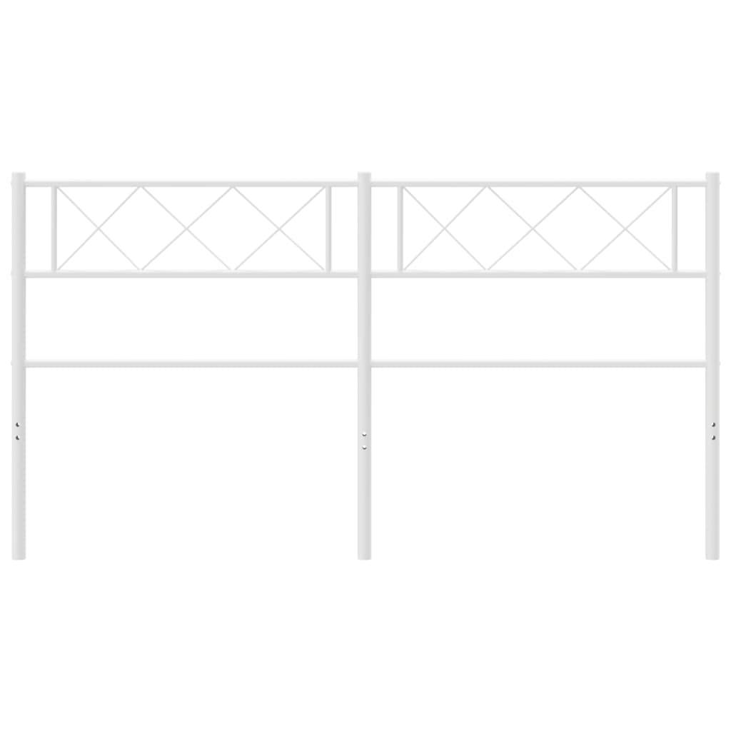 vidaXL Kopfteil Metall Weiß 135 cm