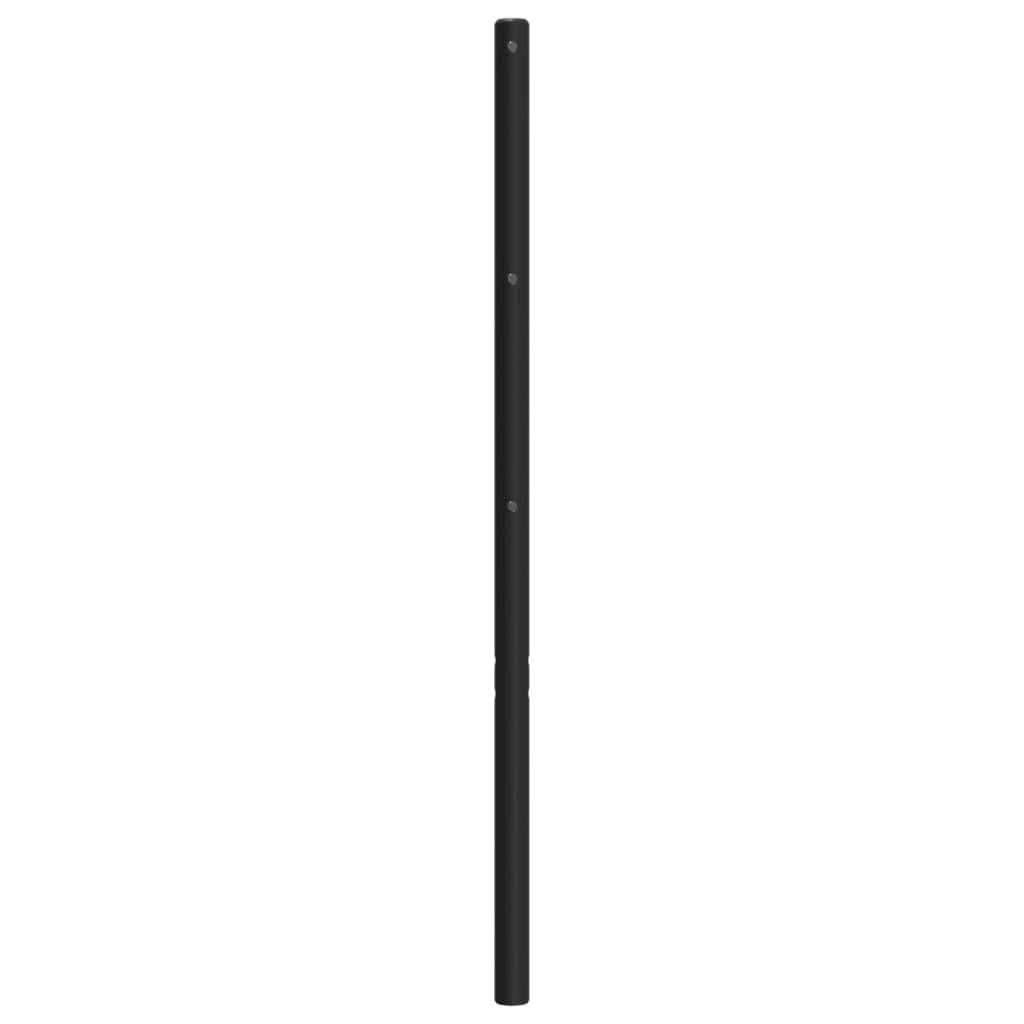 vidaXL Kopfteil Metall Schwarz 200 cm