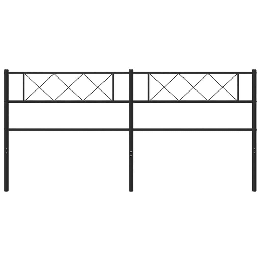 vidaXL Kopfteil Metall Schwarz 200 cm