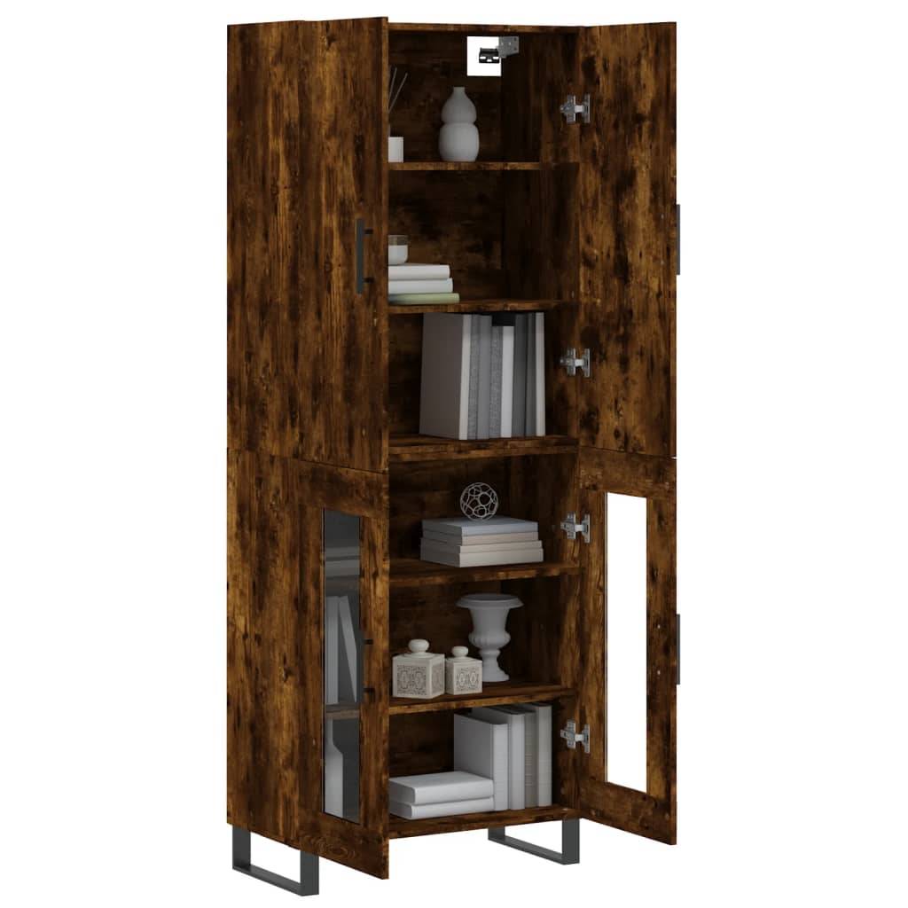 vidaXL Highboard Räuchereiche 69,5x34x180 cm Holzwerkstoff