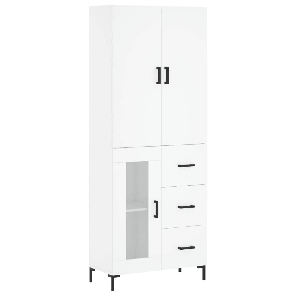 vidaXL Highboard Weiß 69,5x34x180 cm Holzwerkstoff