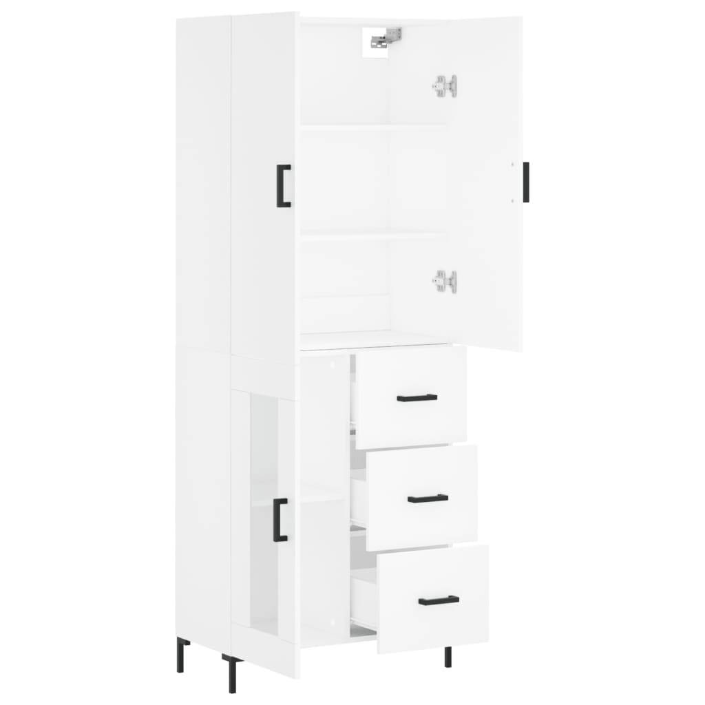 vidaXL Highboard Weiß 69,5x34x180 cm Holzwerkstoff