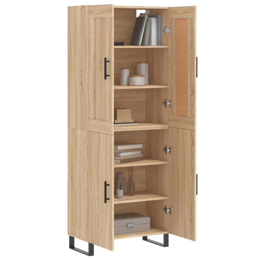 vidaXL Highboard Sonoma-Eiche 69,5x34x180 cm Holzwerkstoff