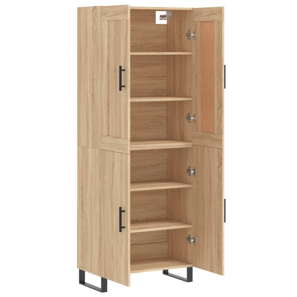 vidaXL Highboard Sonoma-Eiche 69,5x34x180 cm Holzwerkstoff