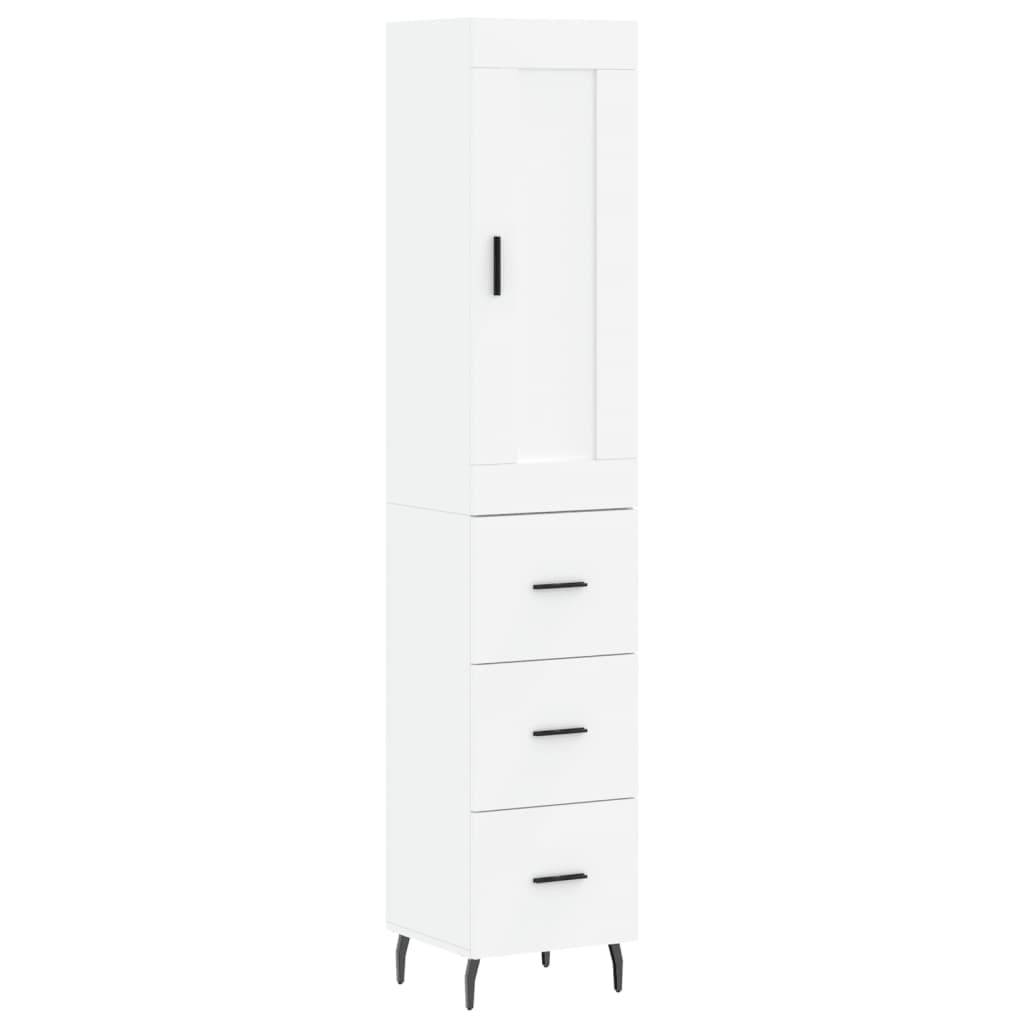 vidaXL Highboard Weiß 34,5x34x180 cm Holzwerkstoff