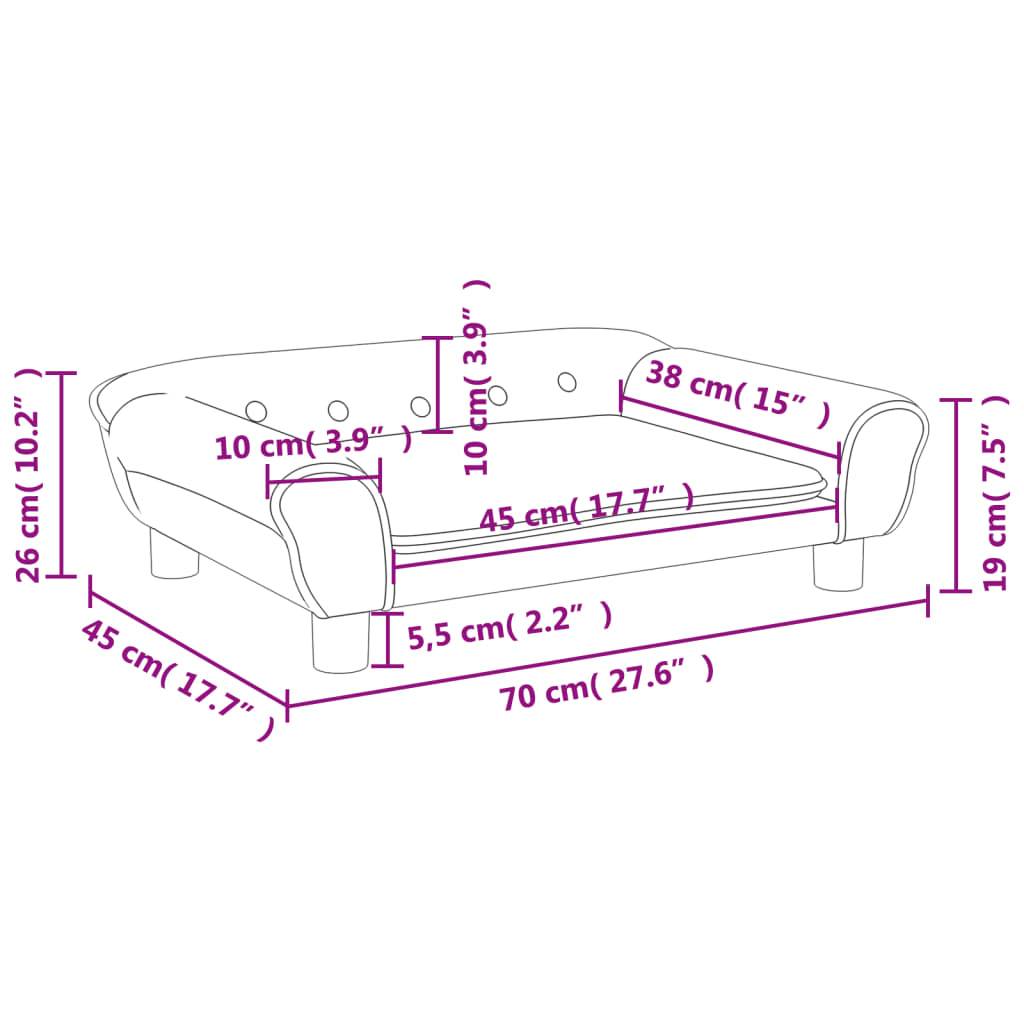 vidaXL Kindersofa Rosa 70x45x26 cm Samt