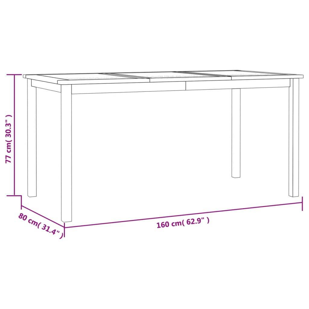 vidaXL 5-tlg. Garten-Essgruppe Massivholz Teak