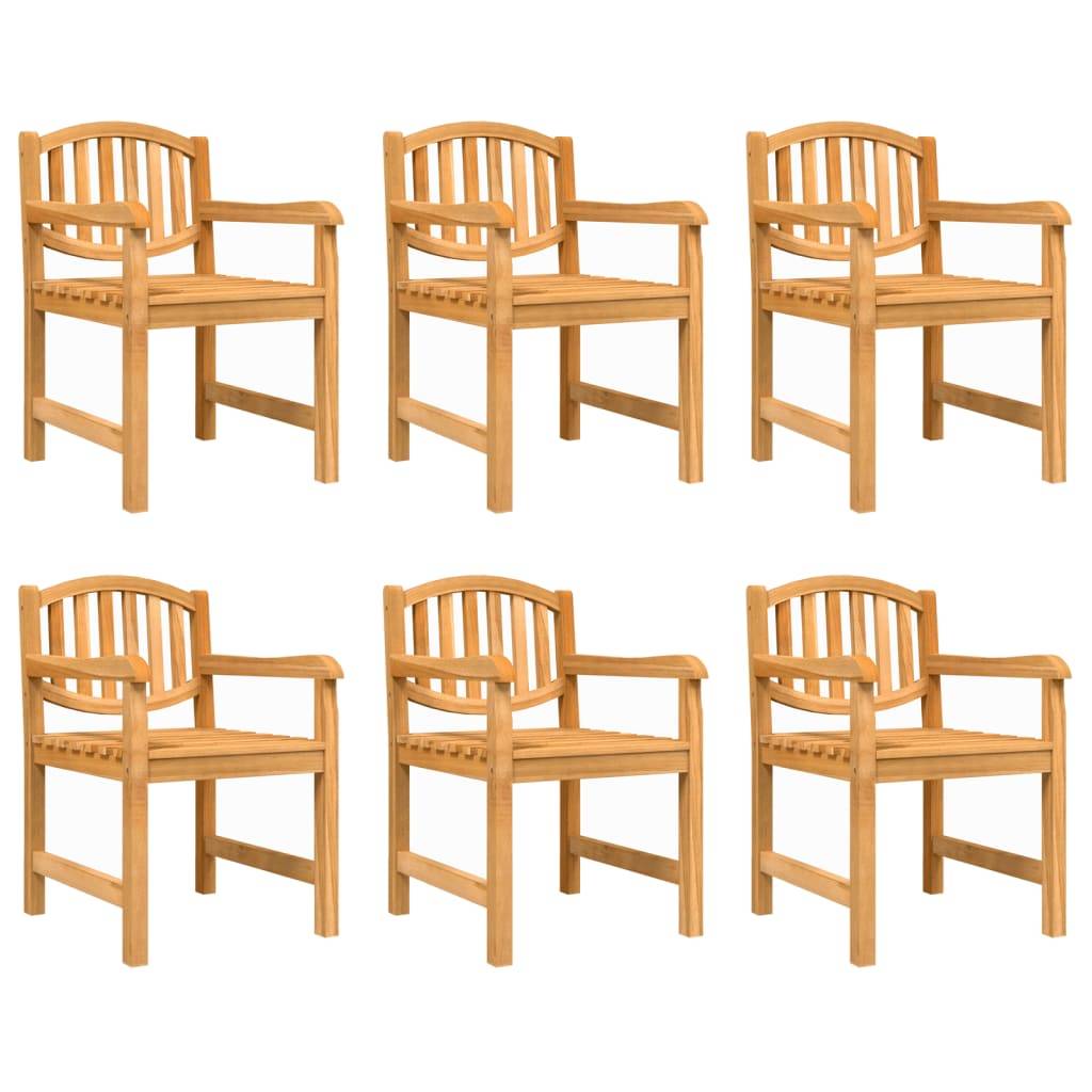 vidaXL 7-tlg. Garten-Essgruppe Massivholz Teak