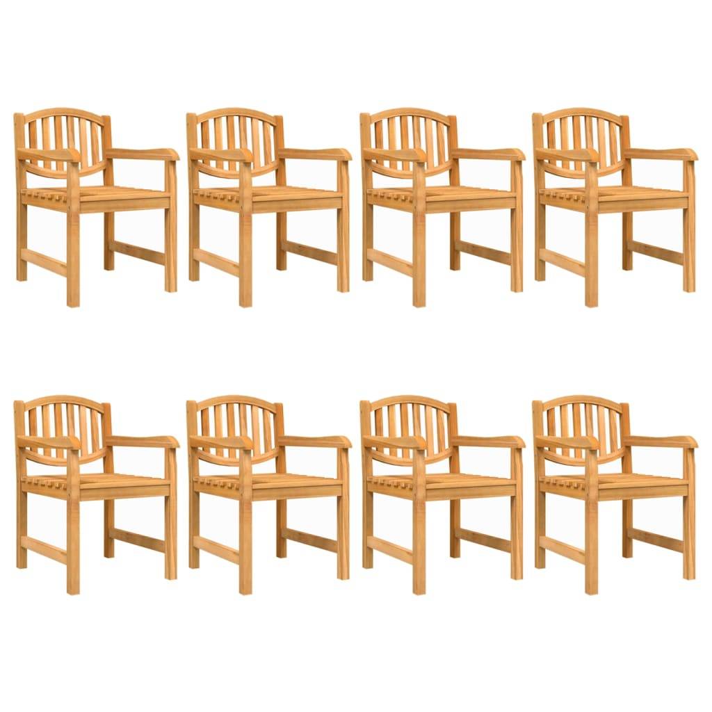 vidaXL 9-tlg. Garten-Essgruppe Massivholz Teak