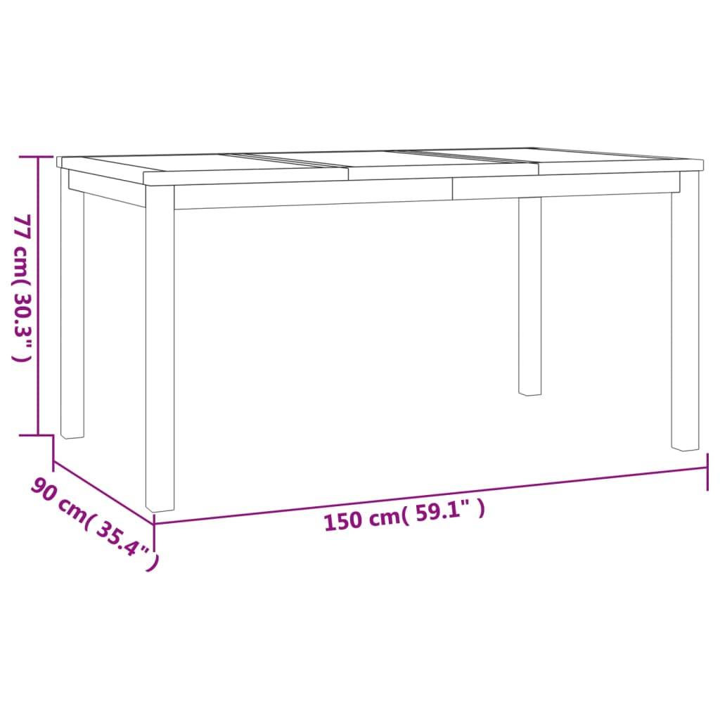vidaXL 7-tlg. Garten-Essgruppe Massivholz Teak