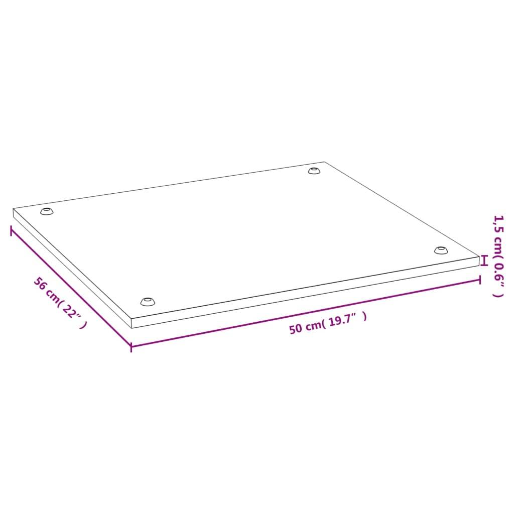 vidaXL Herdabdeckplatte 50x56x1,5 cm Bambus