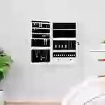 vidaXL Spiegel-Schmuckschrank mit LED-Beleuchtung Wandmontage Weiß vidaXL Spiegel-Schmuckschrank mit LED-Beleuchtung Wandmontage Weiß