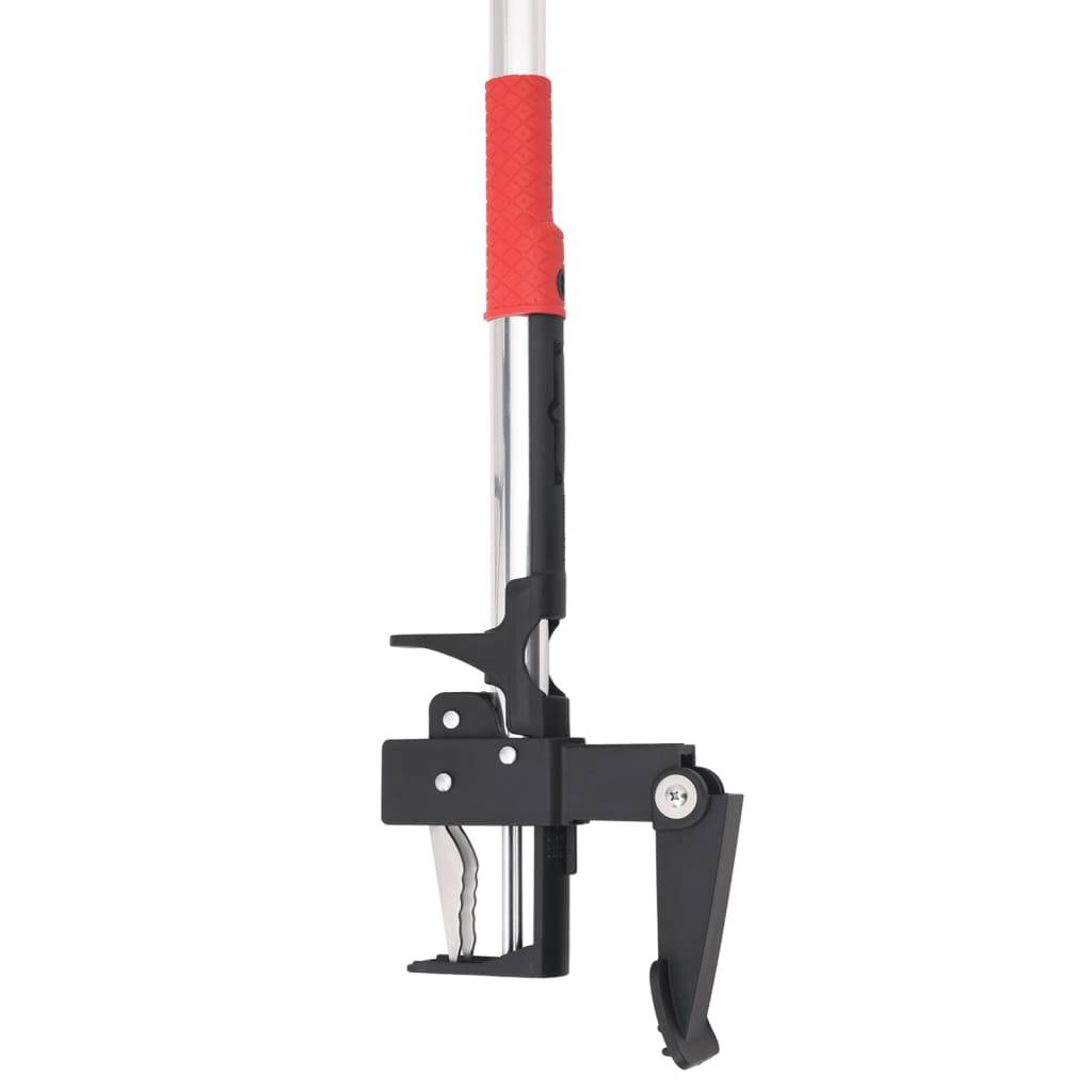 vidaXL Unkrautstecher Rot und Silbern 99,5 cm Eloxiertes Aluminium