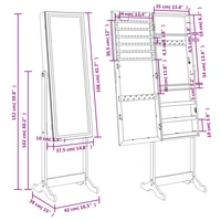vidaXL Schmuckschrank mit Spiegel & LED-Beleuchtung Freistehend vidaXL Schmuckschrank mit Spiegel & LED-Beleuchtung Freistehend