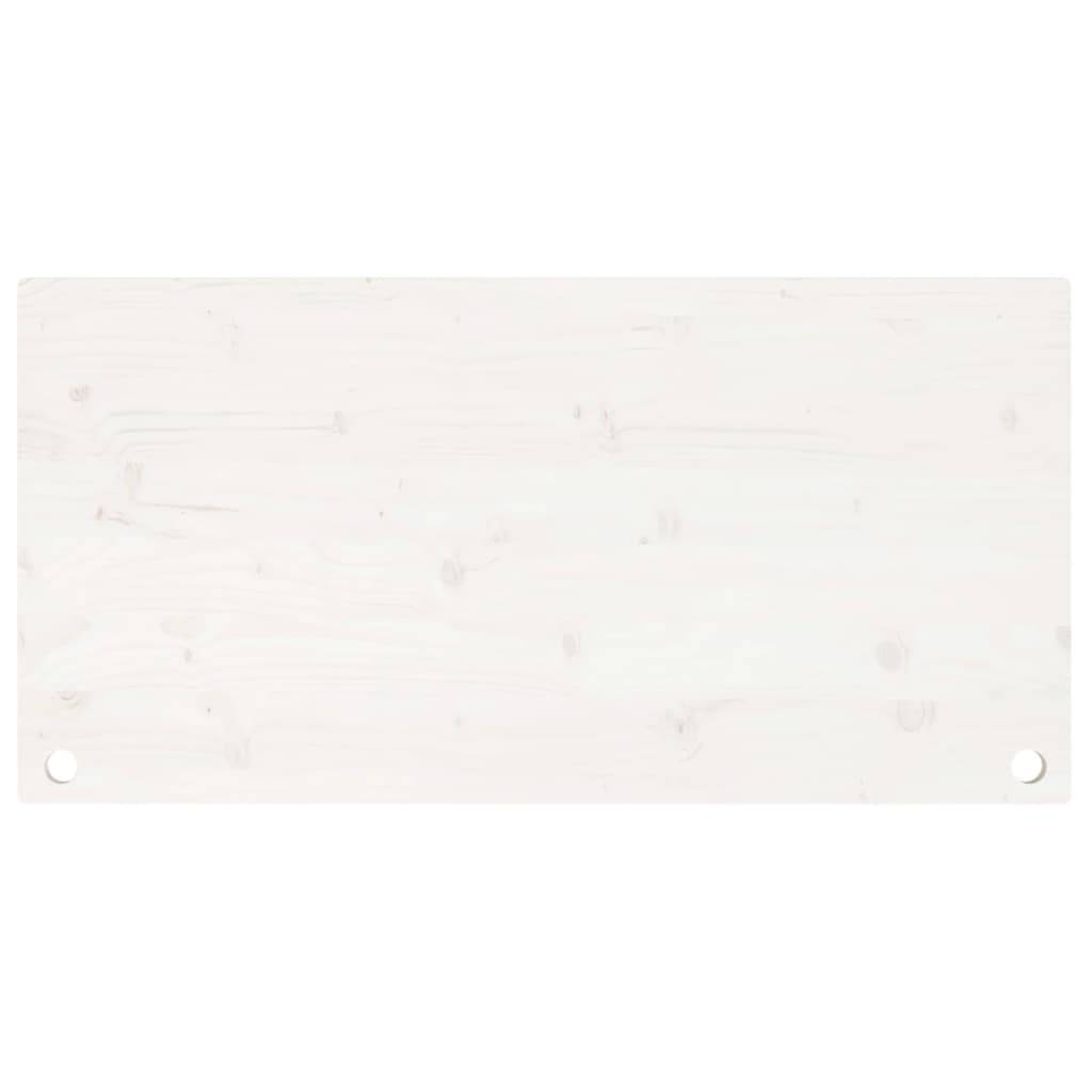 vidaXL Schreibtischplatte Weiß 110x55x2,5 cm Massivholz Kiefer