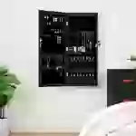 vidaXL Spiegel-Schmuckschrank mit LED-Beleuchtung Wandmontage Schwarz vidaXL Spiegel-Schmuckschrank mit LED-Beleuchtung Wandmontage Schwarz