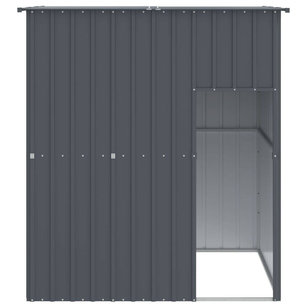 vidaXL Hundehütte mit Dach Anthrazit 165x153x181 cm Verzinkter Stahl