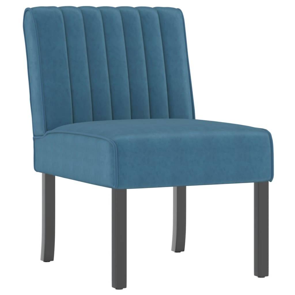 vidaXL Polsterstuhl Blau Samt