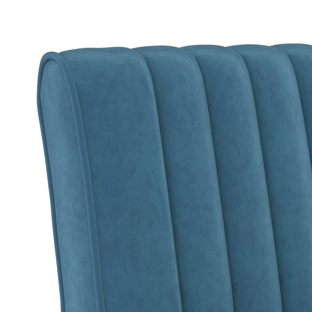 vidaXL Polsterstuhl Blau Samt