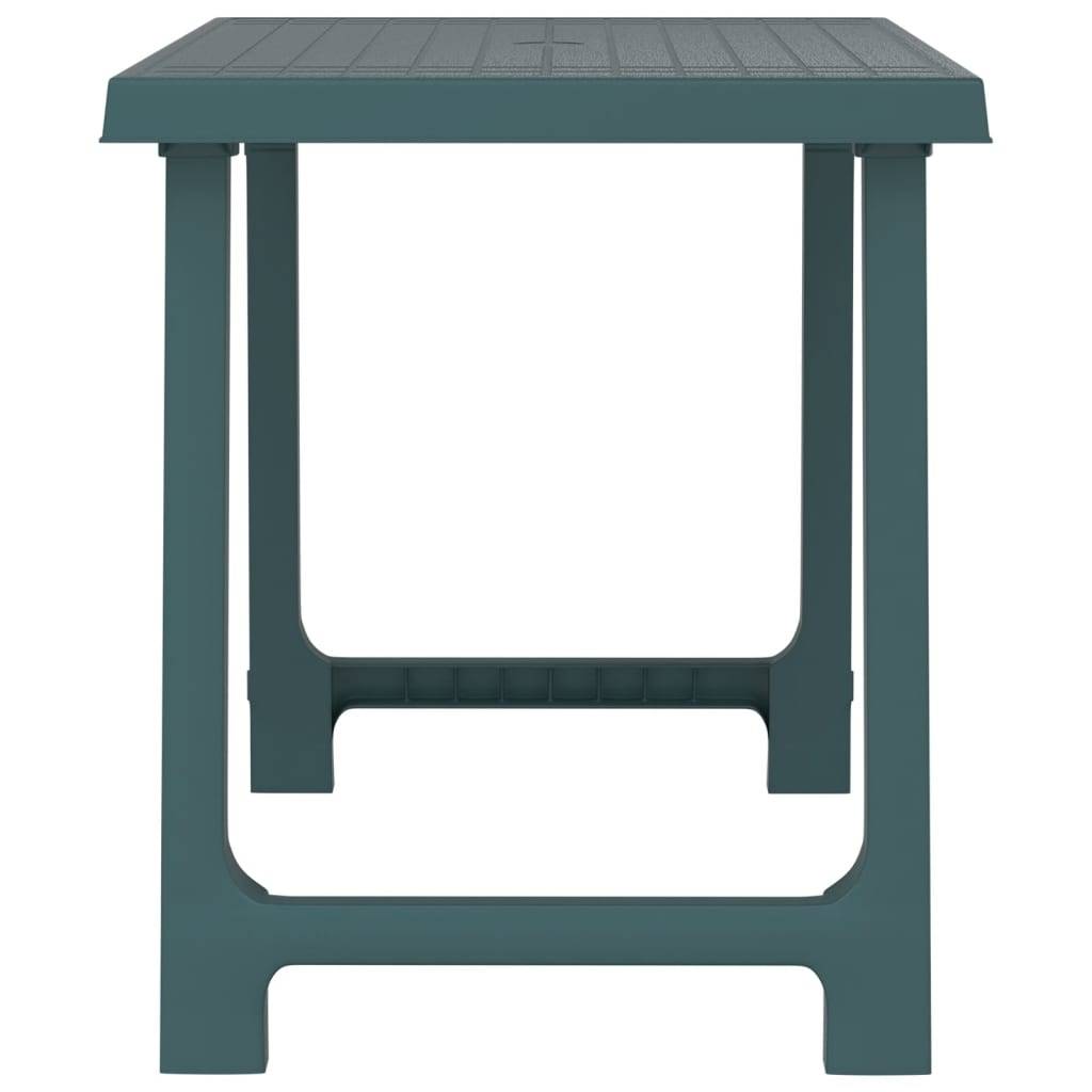 vidaXL Campingtisch Grün 79x56x64 cm PP Holzoptik