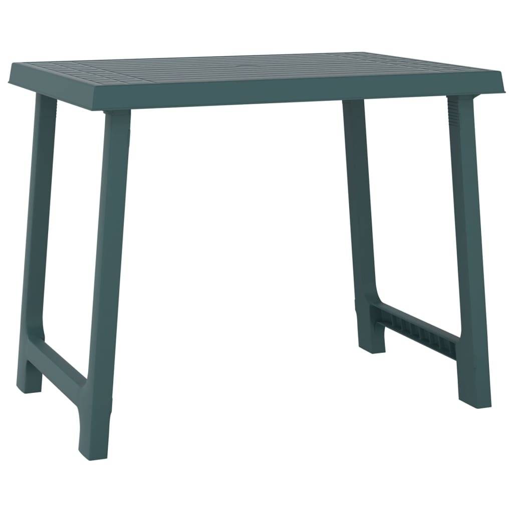 vidaXL Campingtisch Grün 79x56x64 cm PP Holzoptik