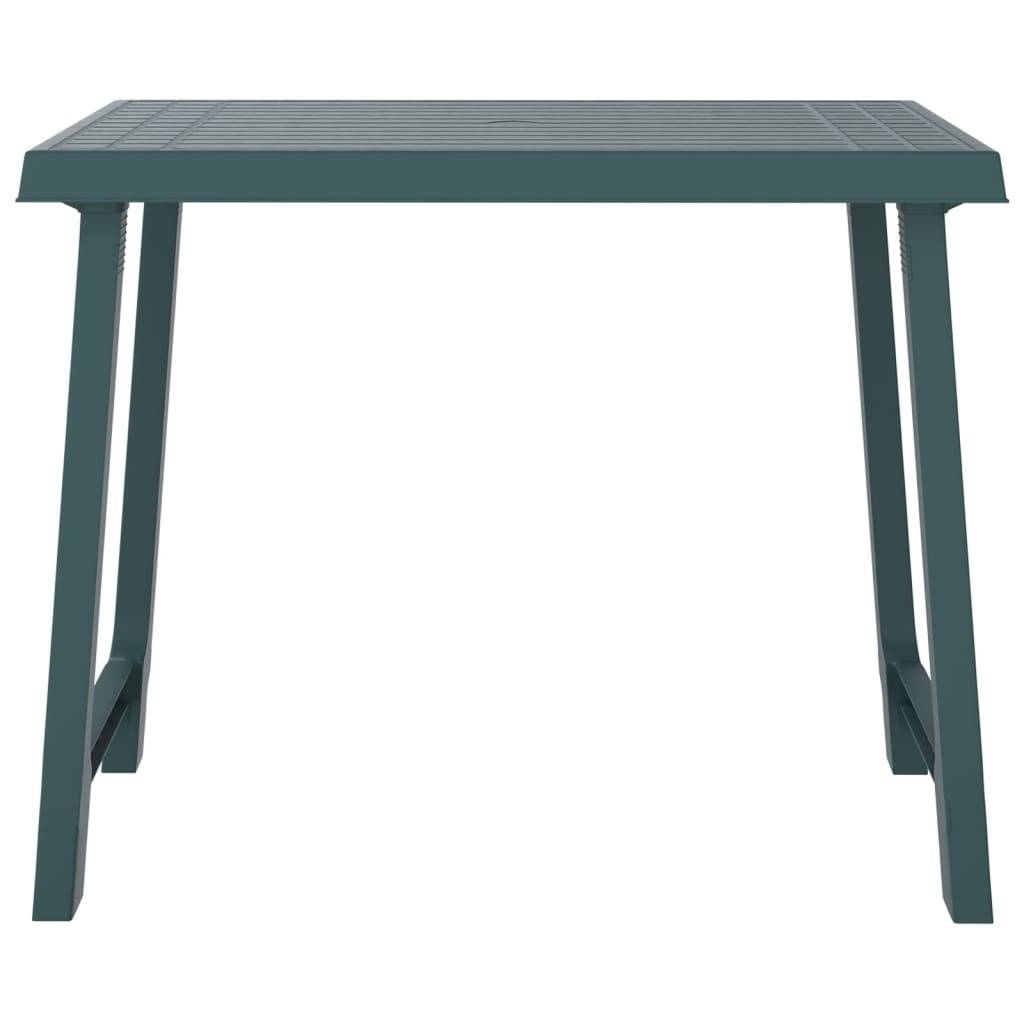vidaXL Campingtisch Grün 79x56x64 cm PP Holzoptik