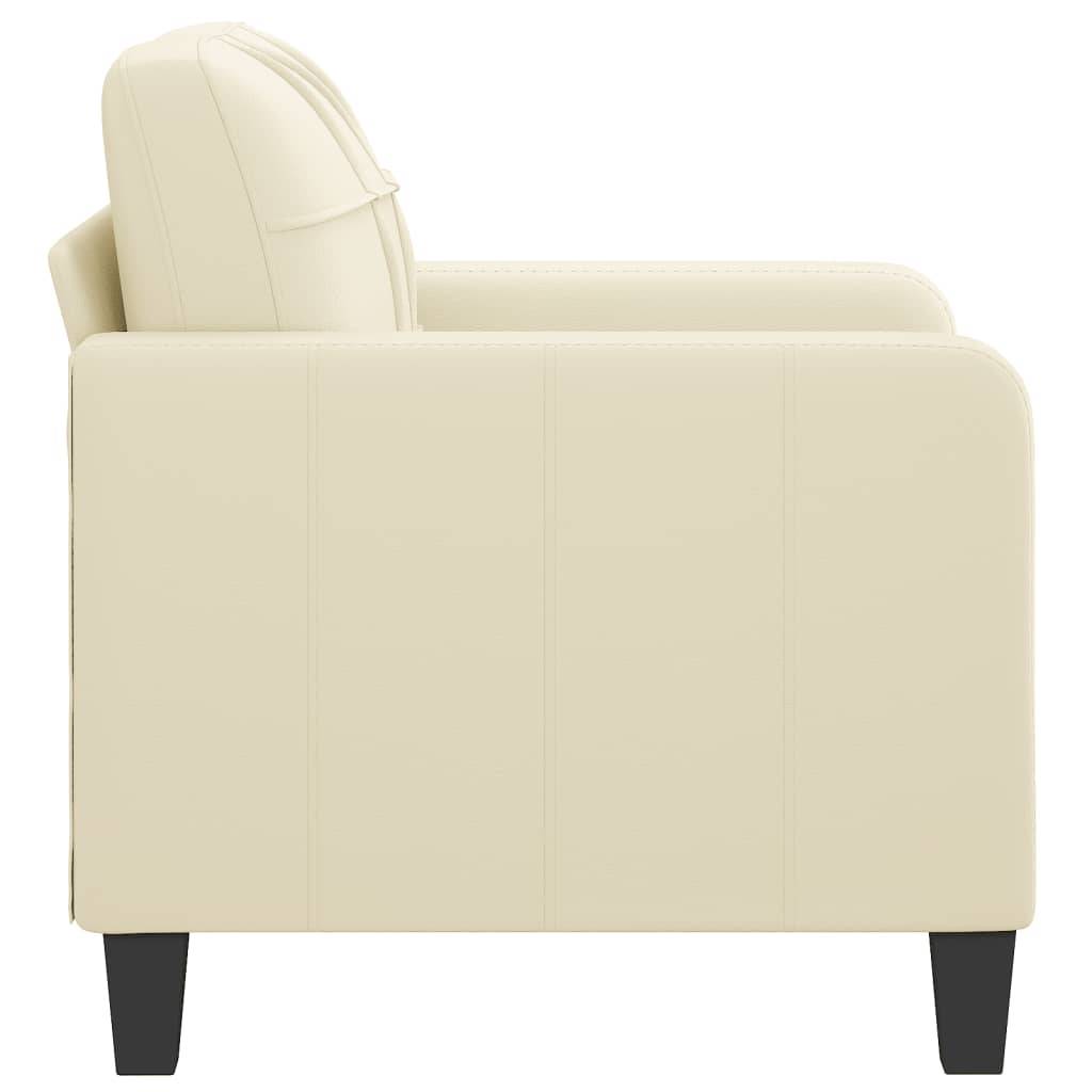 vidaXL Sessel Creme 60 cm Kunstleder