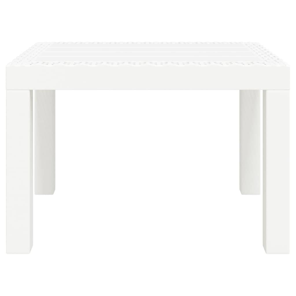 vidaXL Gartentisch Weiß 59x47x40 cm PP
