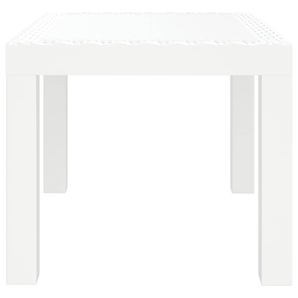 vidaXL Gartentisch Weiß 59x47x40 cm PP