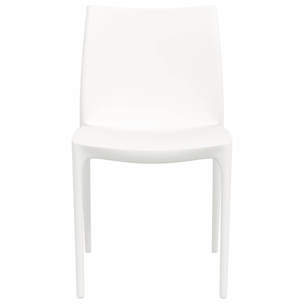 vidaXL Gartenstühle 2 Stk. Weiß 50x46x80 cm Polypropylen