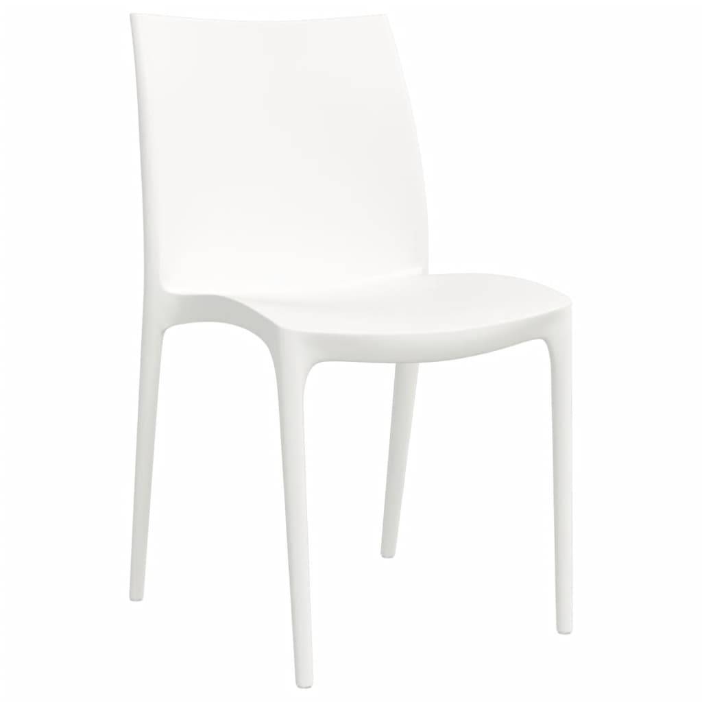 vidaXL Gartenstühle 2 Stk. Weiß 50x46x80 cm Polypropylen